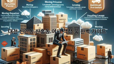 대전 신인동 신흥동 이사, 걱정 뚝! 완벽 가이드